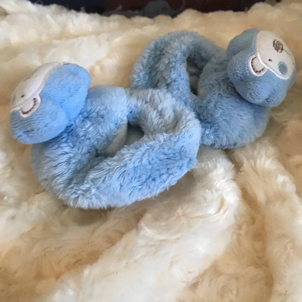 Newborn Baby Fuzzy Teddy Bear Slipper Booties